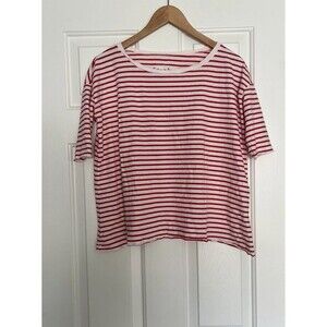 Frank & Eileen Josephine French Tee in White Double Decker Red Size Small Womens